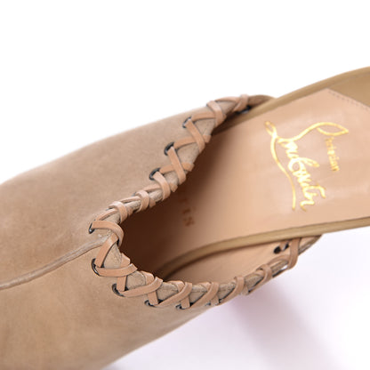Christian Louboutin Suede Sablina 140 Platform Mules 36.5 Beige 13 of 14