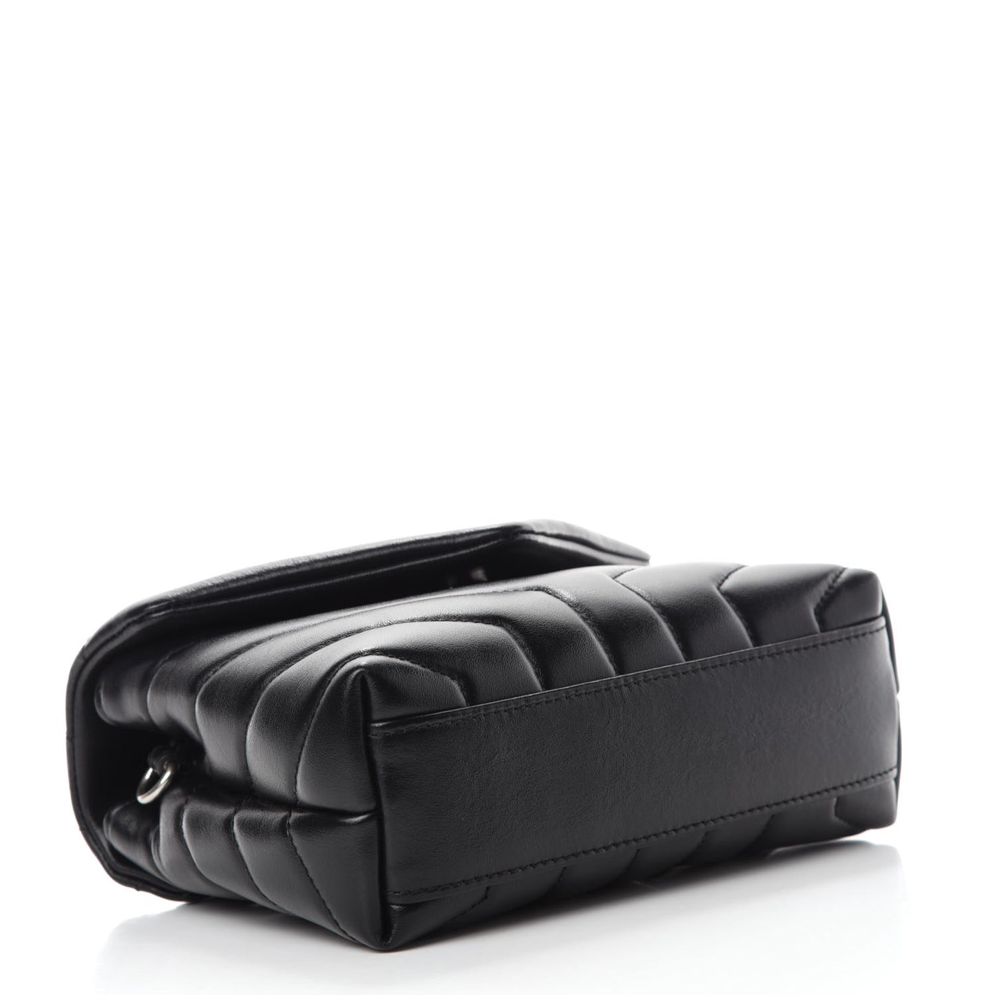 Calfskin Y Quilted Monogram Toy Loulou Crossbody Bag Black