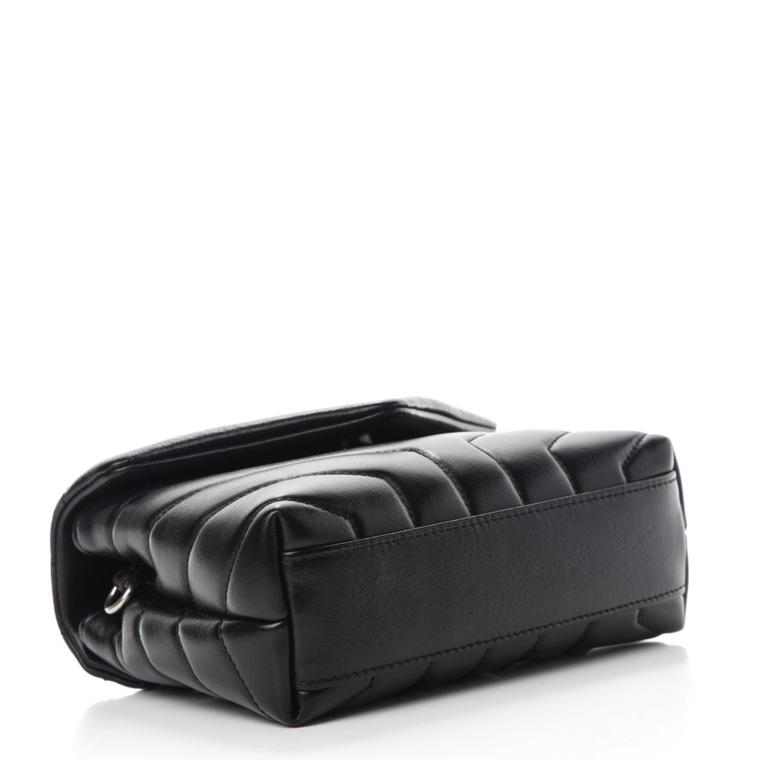 Saint Laurent Calfskin Y Quilted Monogram Toy Loulou Crossbody Bag Black 4 of 13
