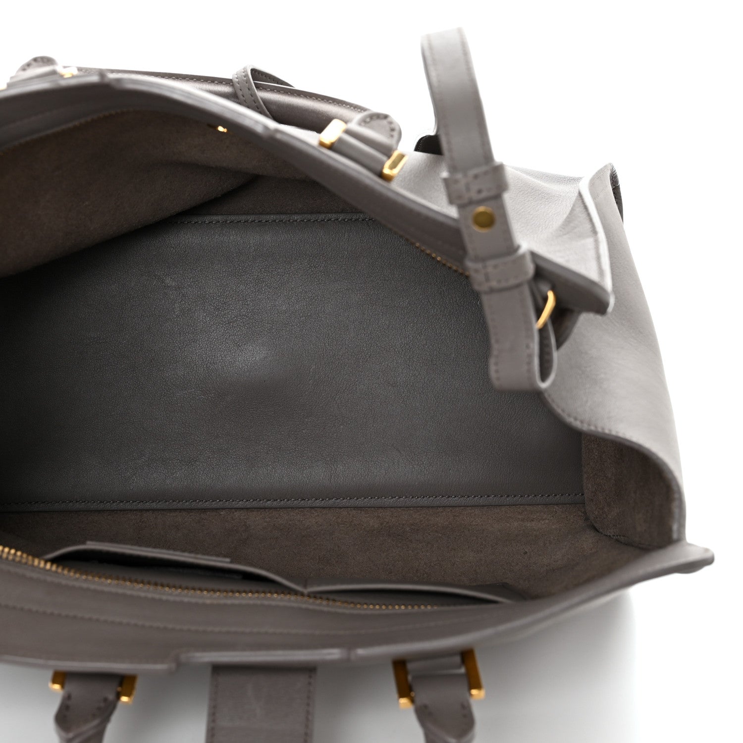 Saint Laurent Calfskin Small Monogram Cabas Fog 5 of 12