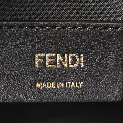 Fendi Denim Vitello King F is Fendi FF Embroidered Mini Fendigraphy Hobo Bag Denim Sand 6 of 11