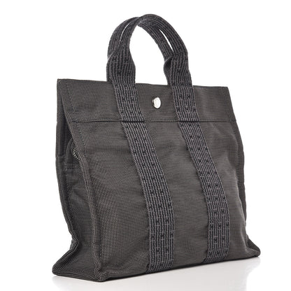 Hermes Canvas Herline PM Tote Grey 3 of 6
