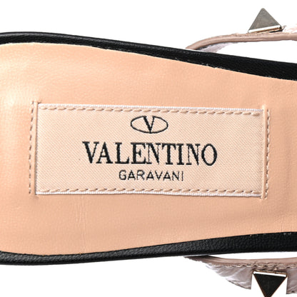 Valentino Garavani Nappa Rockstud Criss Cross 55mm Mules 36.5 Black Poudre 7 of 7