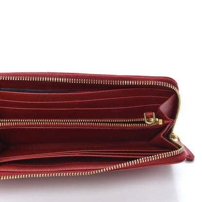 Prada Saffiano Zip Around Wallet Fuoco 5 of 9