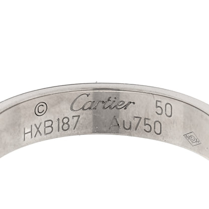 Cartier 18K White Gold 3.5mm LOVE Wedding Band Ring 50 5.25 4 of 5