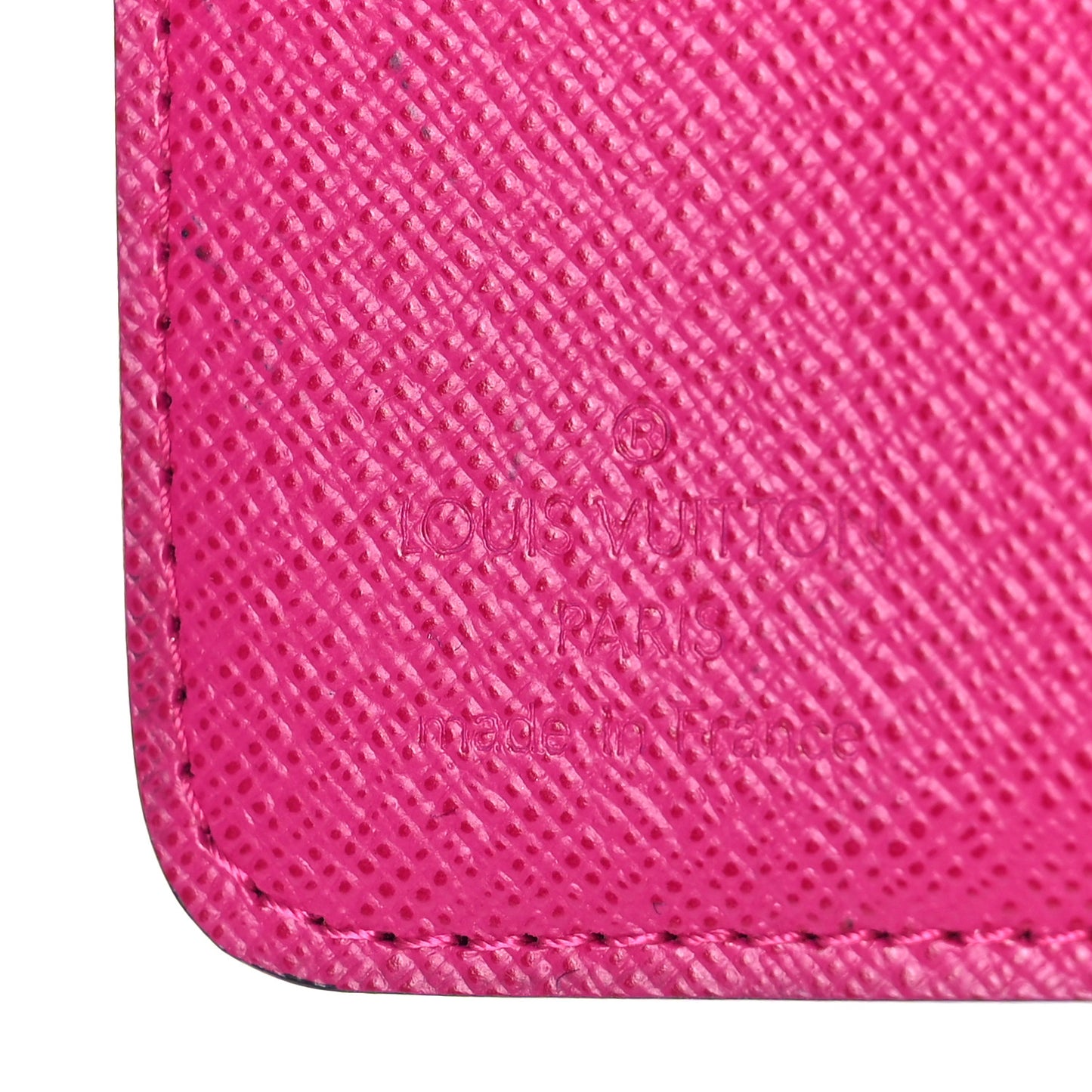 Monogram Perforated Compact Zipped Wallet Fuchsia
