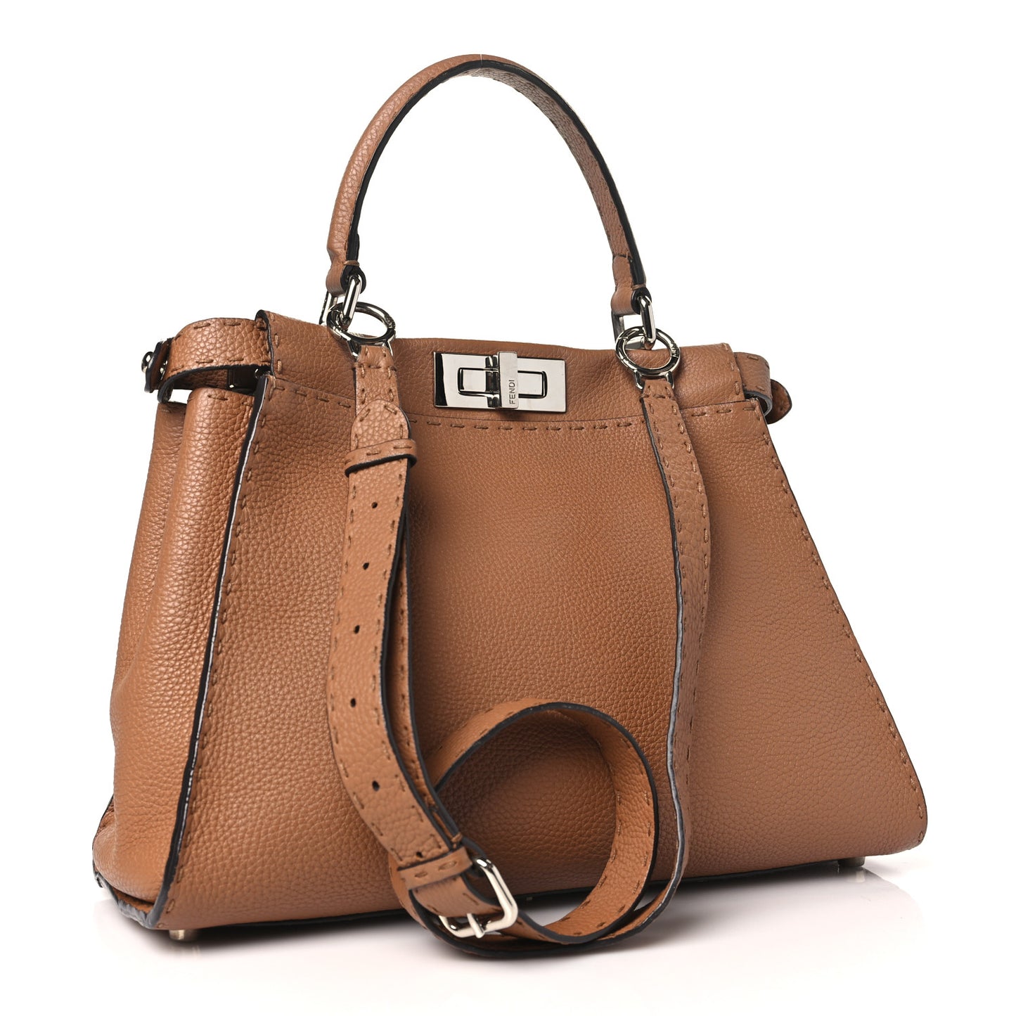 Cuoio Romano Selleria Bi-Color Medium Peekaboo Iconic Satchel Mou Deserto