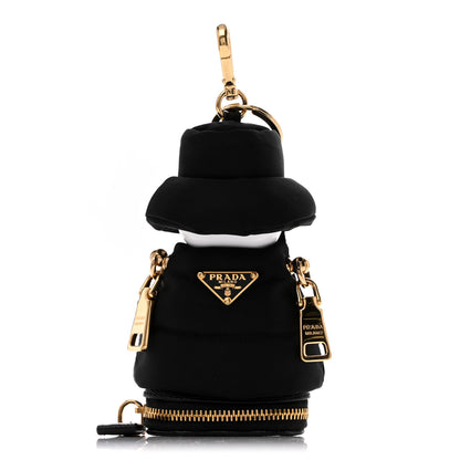 Prada Re-Nylon Puffy Soft Robot Keychain With Strap Black 1 of 5