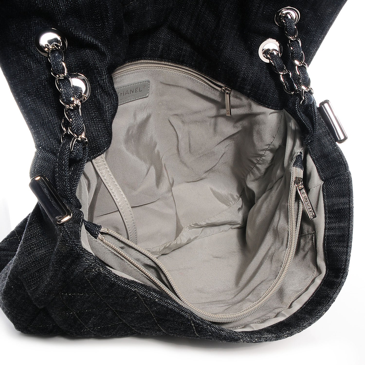 Chanel Denim Stretch Spirit Messenger Blue 5 of 9