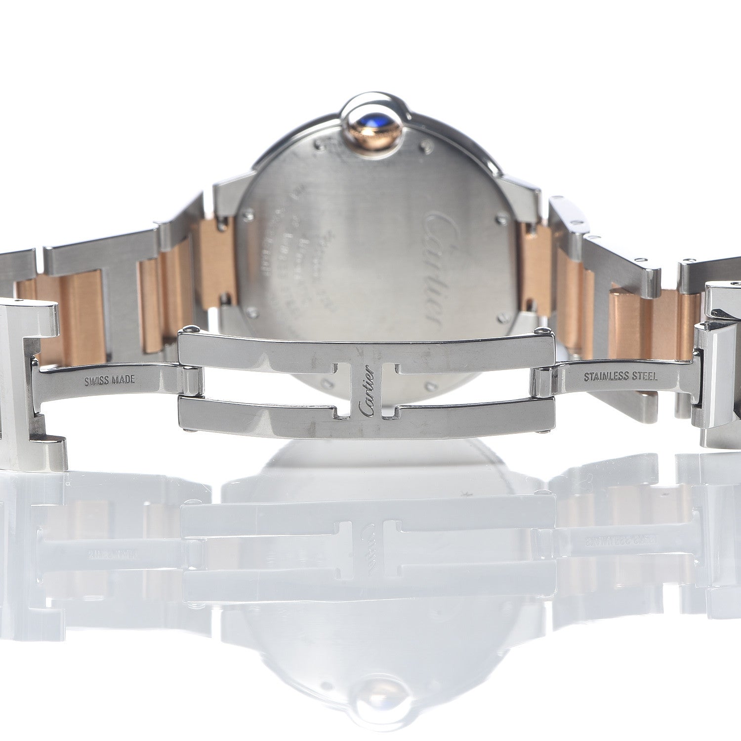 Cartier Stainless Steel 18K Pink Gold Pink Mother of Pearl 36mm Ballon Bleu De Cartier Automatic Watch 5 of 9