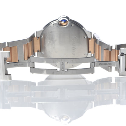 Cartier Stainless Steel 18K Pink Gold Pink Mother of Pearl 36mm Ballon Bleu De Cartier Automatic Watch 5 of 9