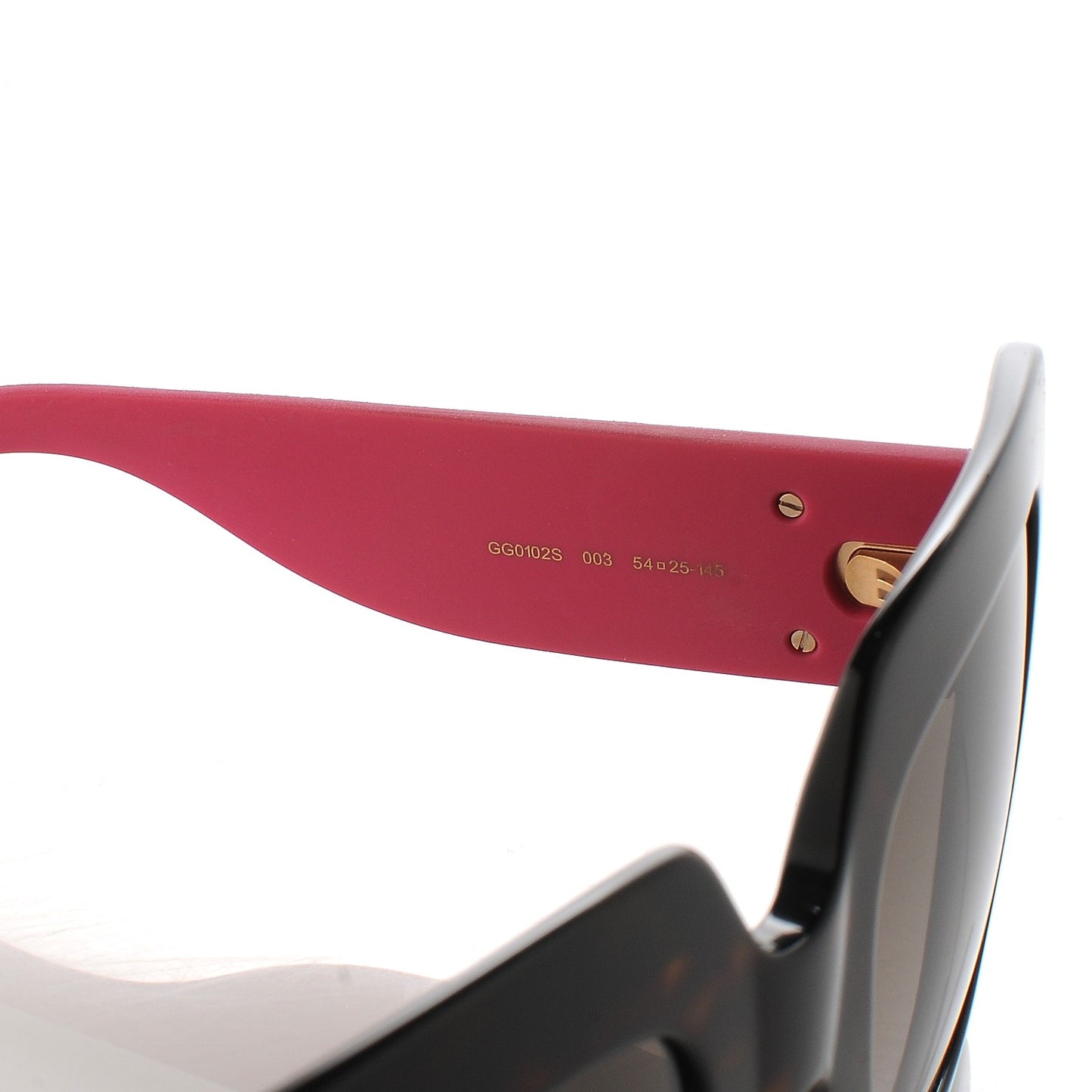 Square Frame GG0102S Sunglasses Glitter Pink Multi