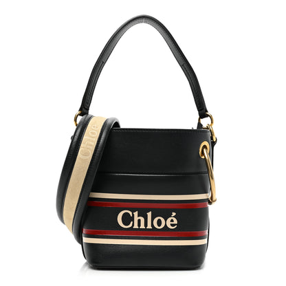 Chloe Smooth Calfskin Logo Mini Roy Bucket Bag Full Blue 1 of 11