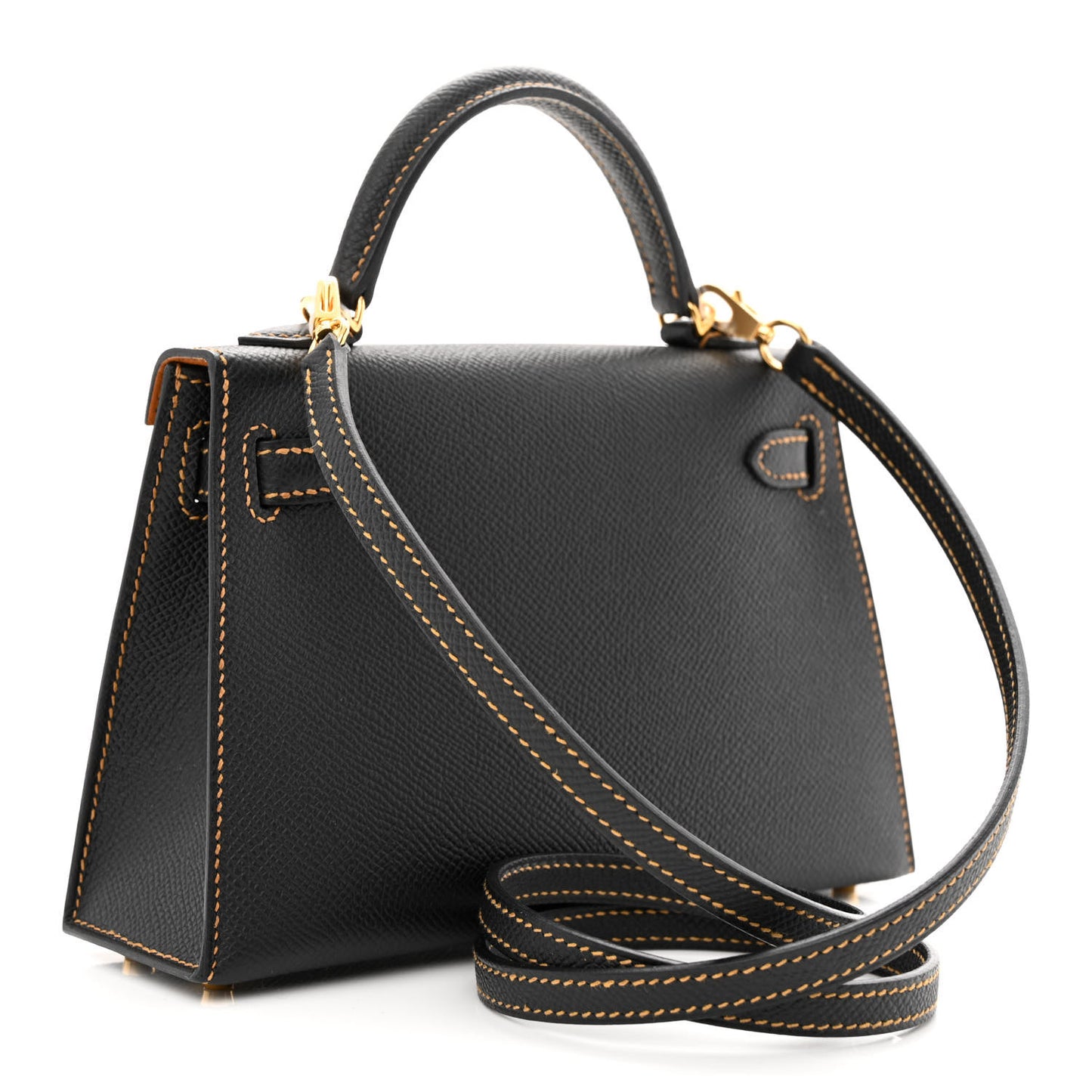 Epsom Horseshoe Mini Kelly Sellier 20 Black Natural Sable