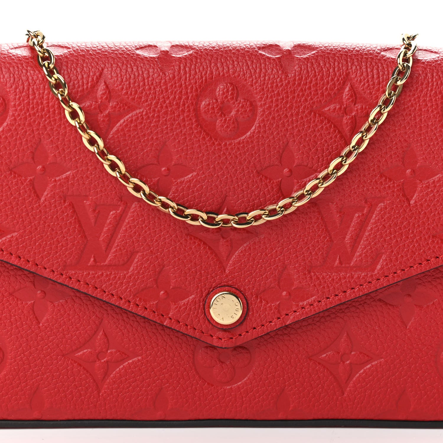 Louis Vuitton Empreinte Pochette Felicie Chain Wallet Cherry 7 of 9