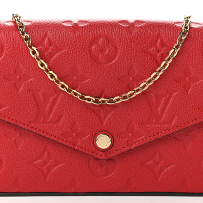 Louis Vuitton Empreinte Pochette Felicie Chain Wallet Cherry 7 of 9