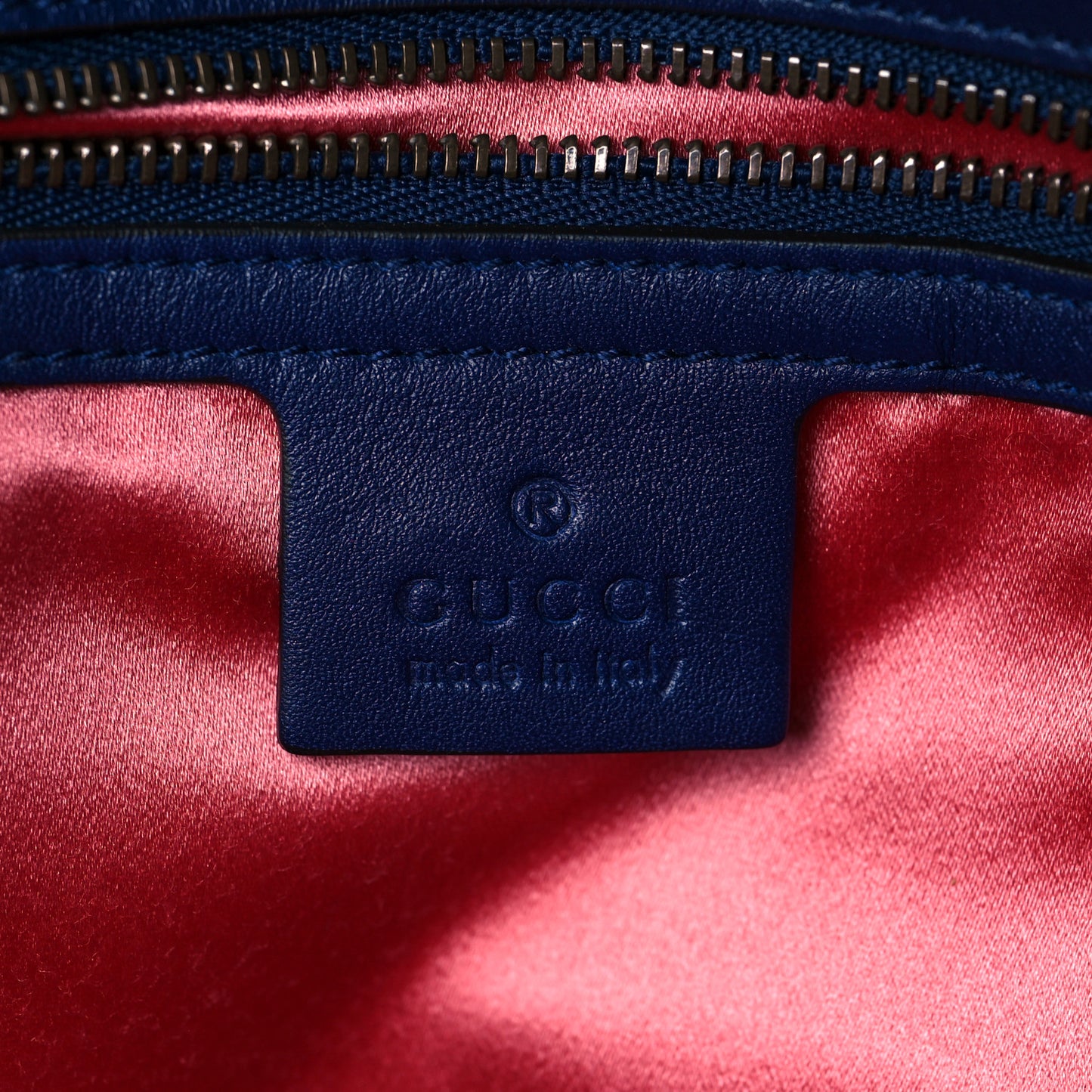 Velvet Matelasse Medium GG Marmont Shoulder Bag Cobalt Blue