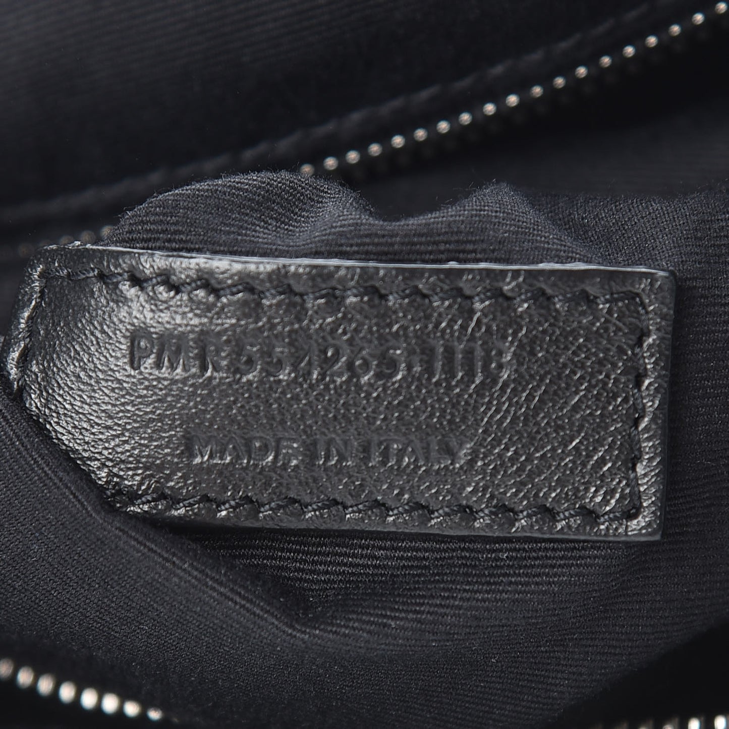 Pebbled Lambskin Chevron Monogram Large Nolita Black