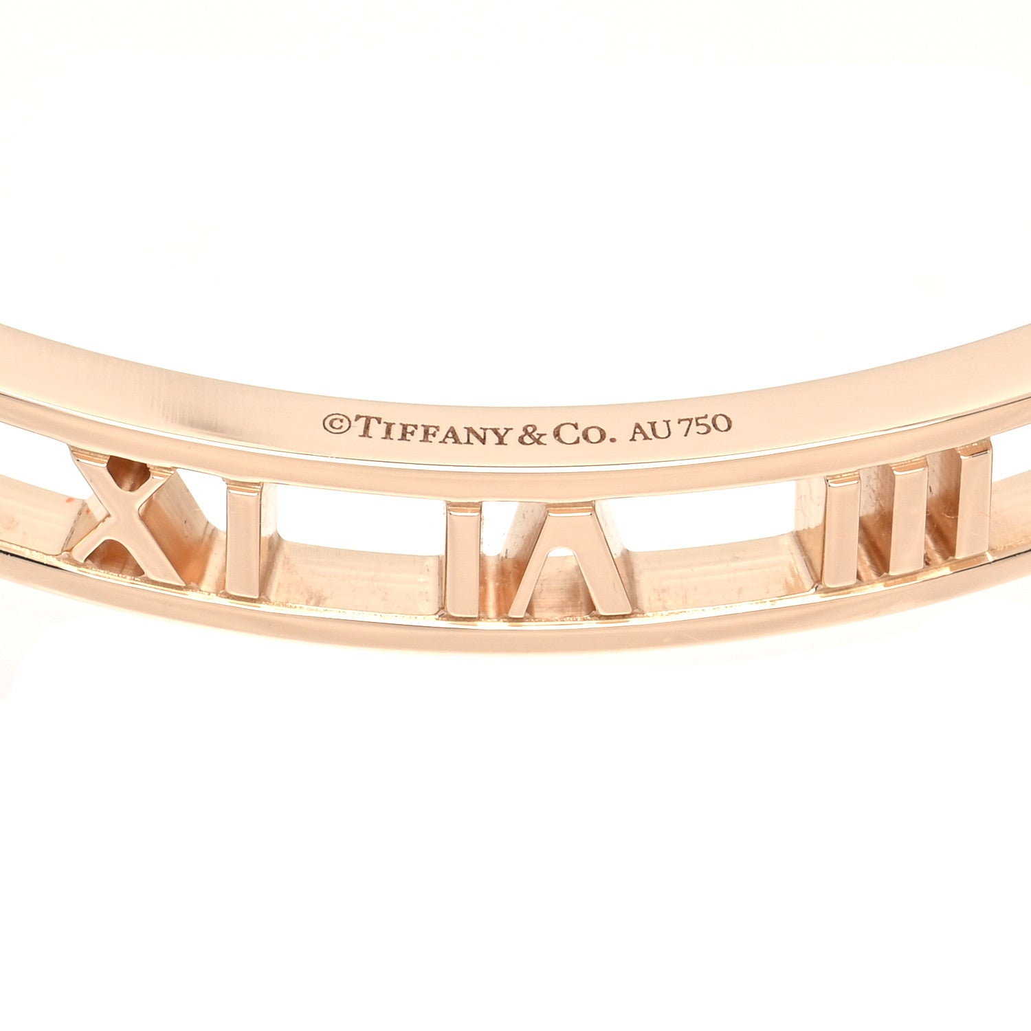 Tiffany 18K Rose Gold Atlas Open Bangle Bracelet 3 of 4