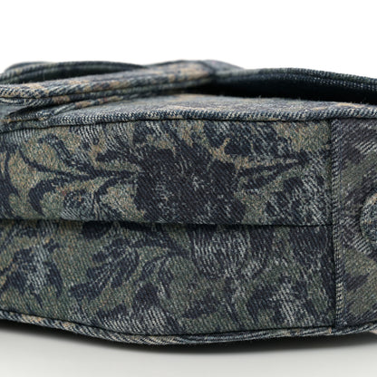 Christian Dior Denim Brocart Embroidered Saddle Bag Blue 10 of 10