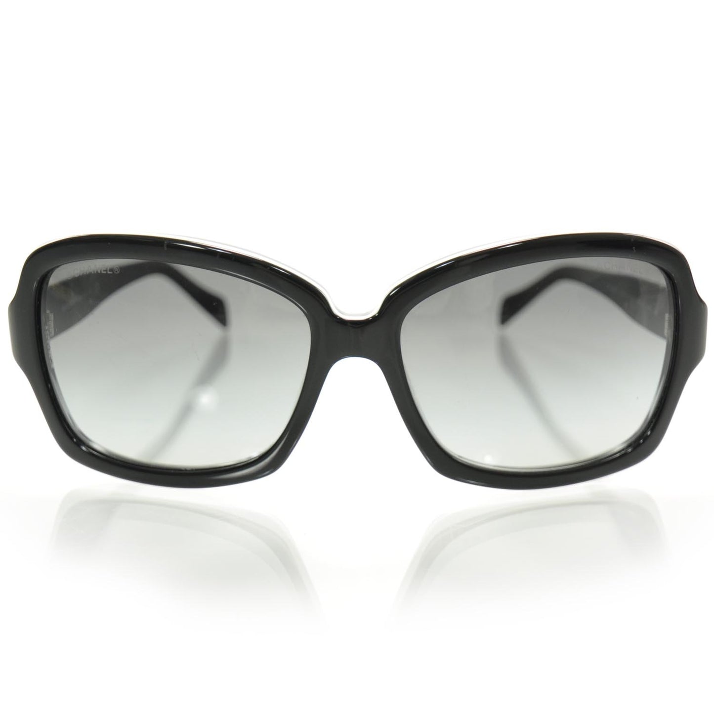 CC Logo Sunglasses 5143 Black and White