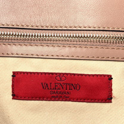 Valentino Garavani Calfskin Rockstud New Dome Bucket Tote Poudre 7 of 10