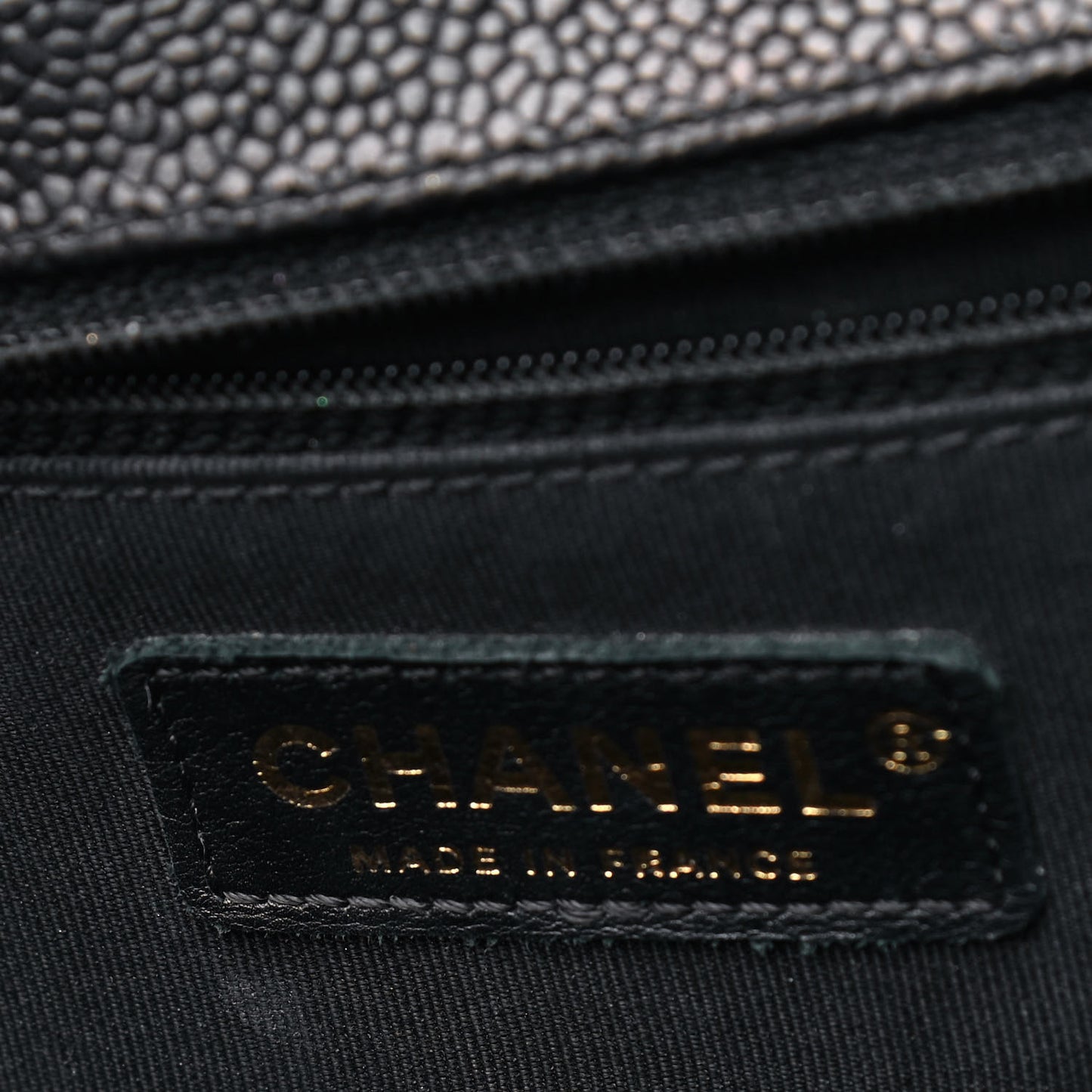 Caviar Quilted Large Boy Flap Black