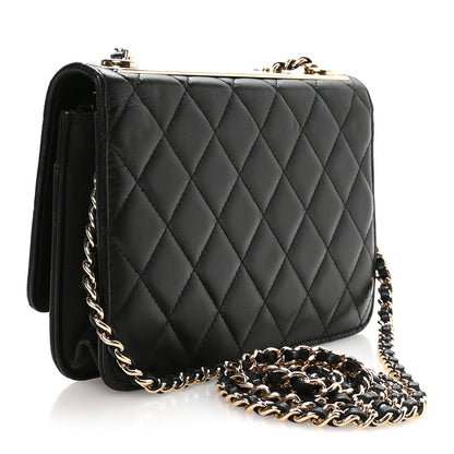 Chanel Lambskin Quilted Trendy CC Wallet On Chain WOC Black 3 of 11