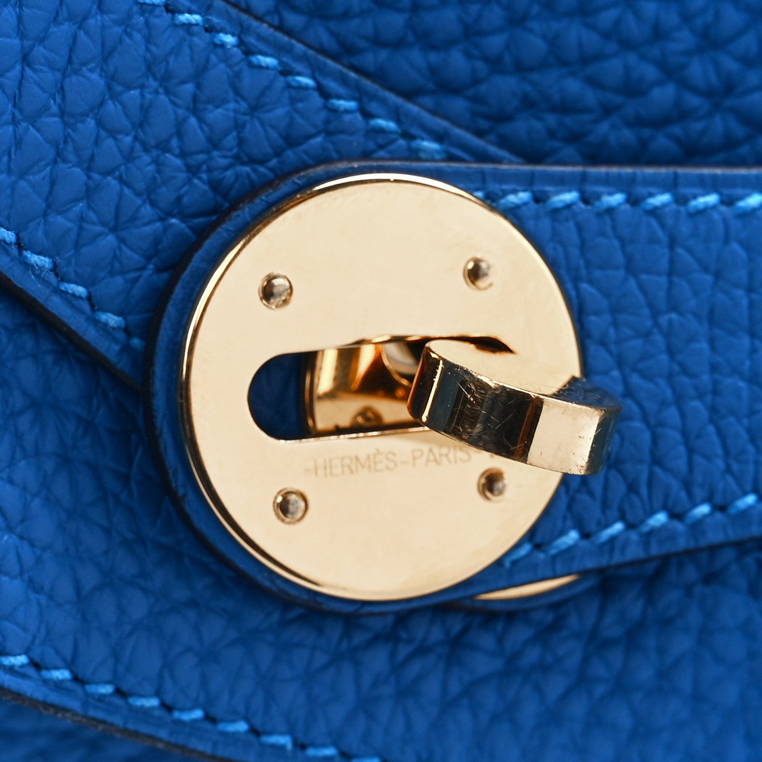 Hermes Taurillon Clemence Lindy 30 Bleu Frida 6 of 11