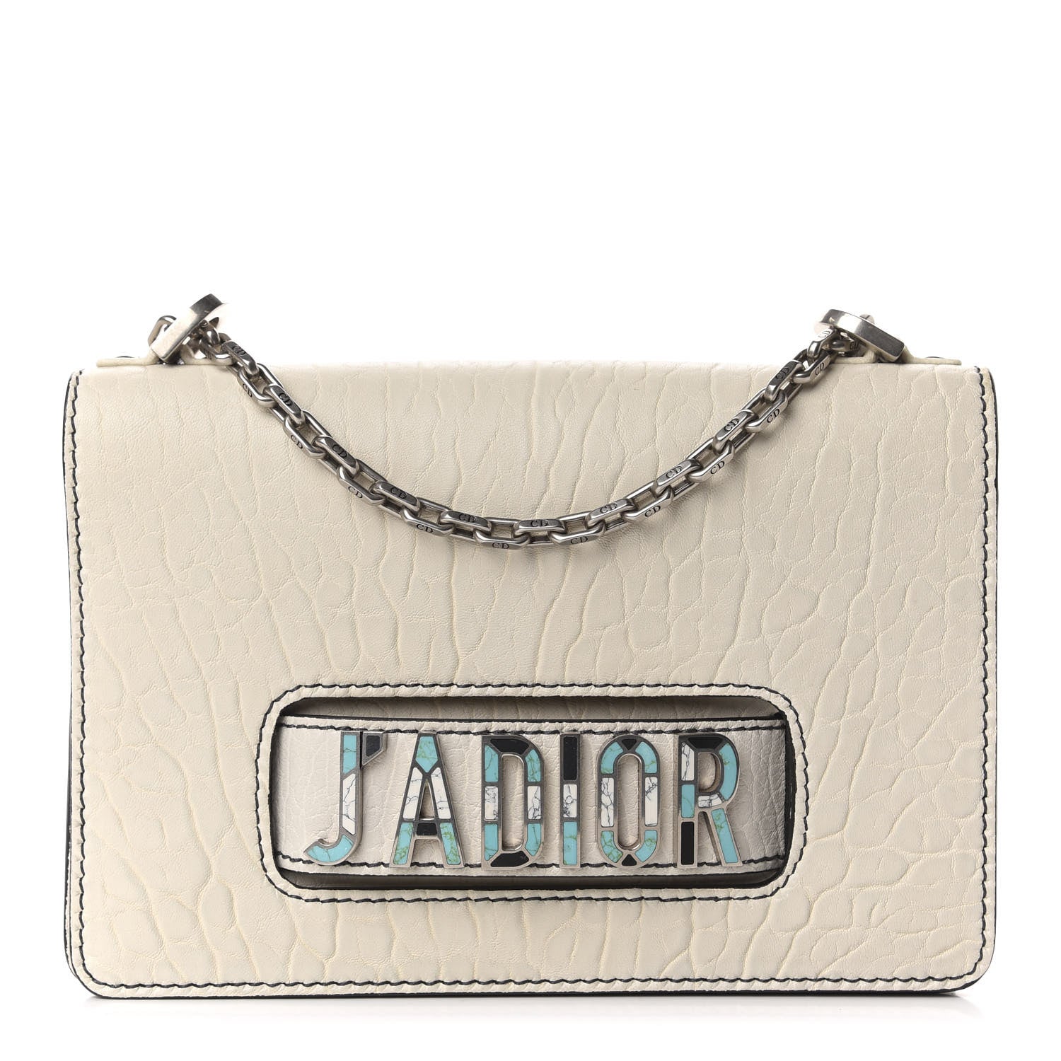 Christian Dior Canyon Grained Lambskin J'Adior Chain Flap Bag Off White 1 of 9