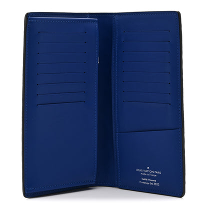 Louis Vuitton Taurillon Illusion Brazza Wallet Bleu Vert 5 of 10