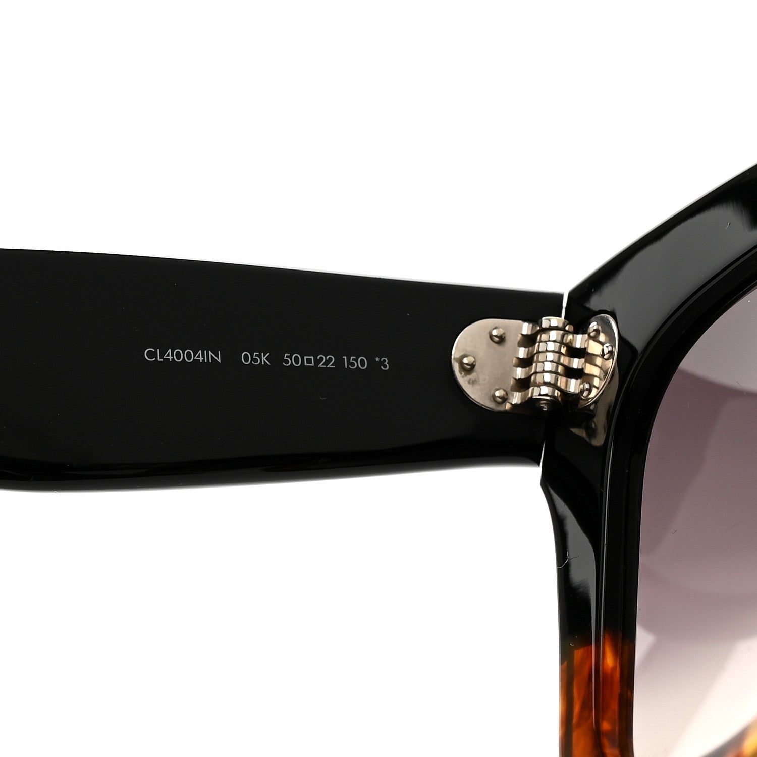 Celine Acetate Polarized Cat Eye Sunglasses CL4004IN Havana Black 5 of 7