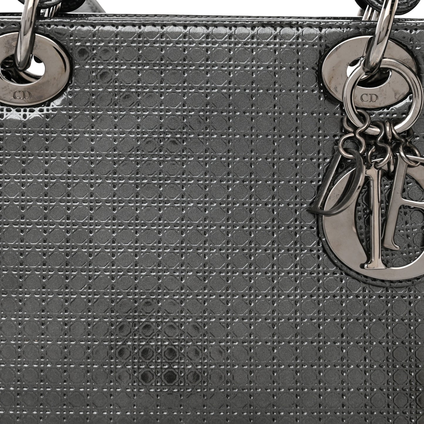 Patent Micro-Cannage Medium Lady Dior Onyx Black