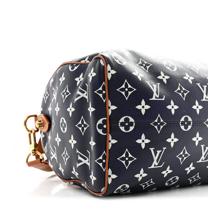 Louis Vuitton Calfskin Monogram Speedy P9 Bandouliere 30 Indigo 11 of 12