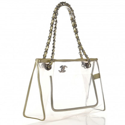 Chanel Vinyl Naked Tote Gold 3 of 13