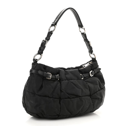 Prada Tessuto Nylon Quilted Shoulder Bag Black 3 of 11