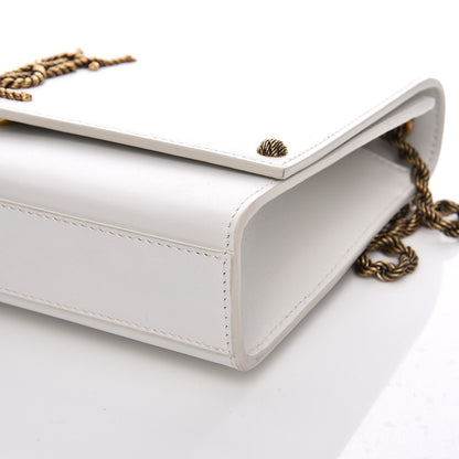 Saint Laurent Smooth Calfskin Medium Braided Monogram Kate Satchel Blanc Craie 8 of 11