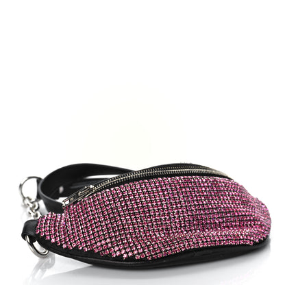 Alexander Wang Rhinestone Mesh Mini Attica Belt Bag Prism Pink 4 of 9
