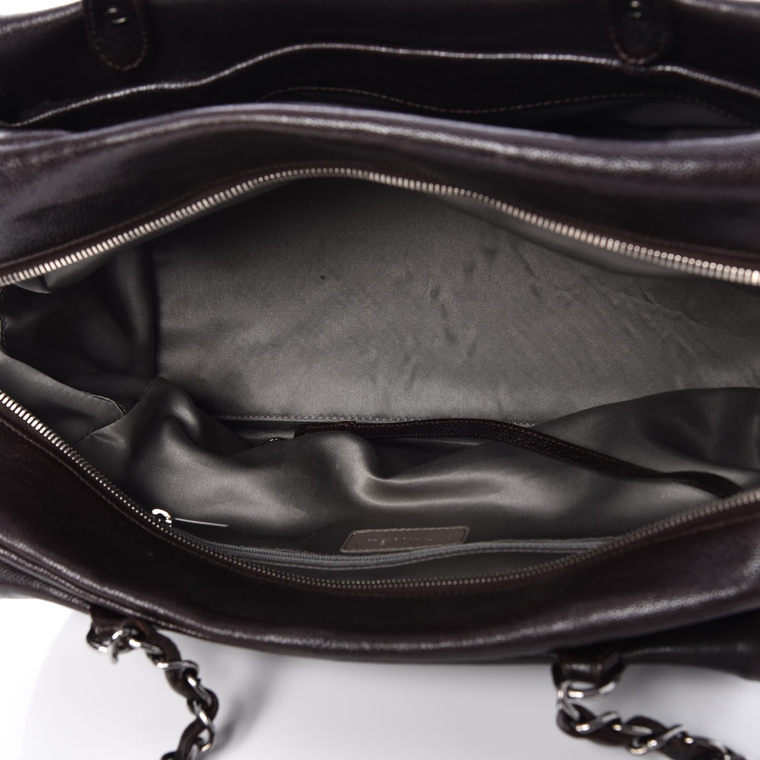 Chanel Glazed Caviar Pocket In The City Tote Brown 5 of 7