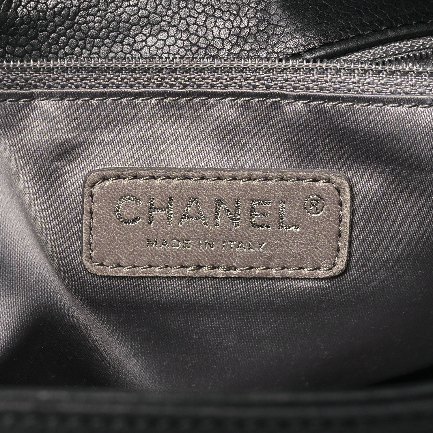 Chanel Caviar Stitched Pocket In The City Hobo Black 6 of 14