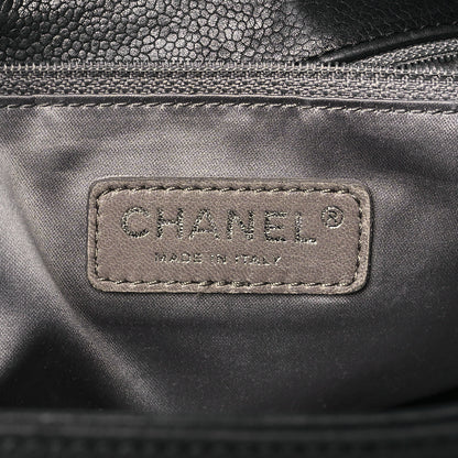 Chanel Caviar Stitched Pocket In The City Hobo Black 6 of 14