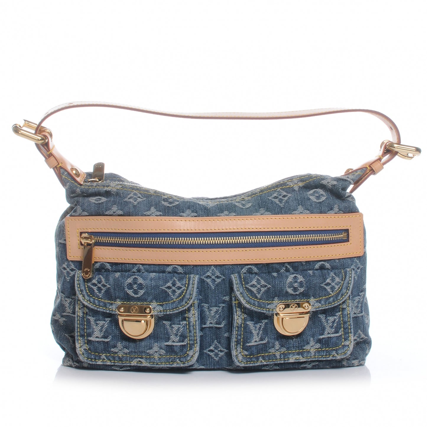 Monogram Denim Baggy PM Blue