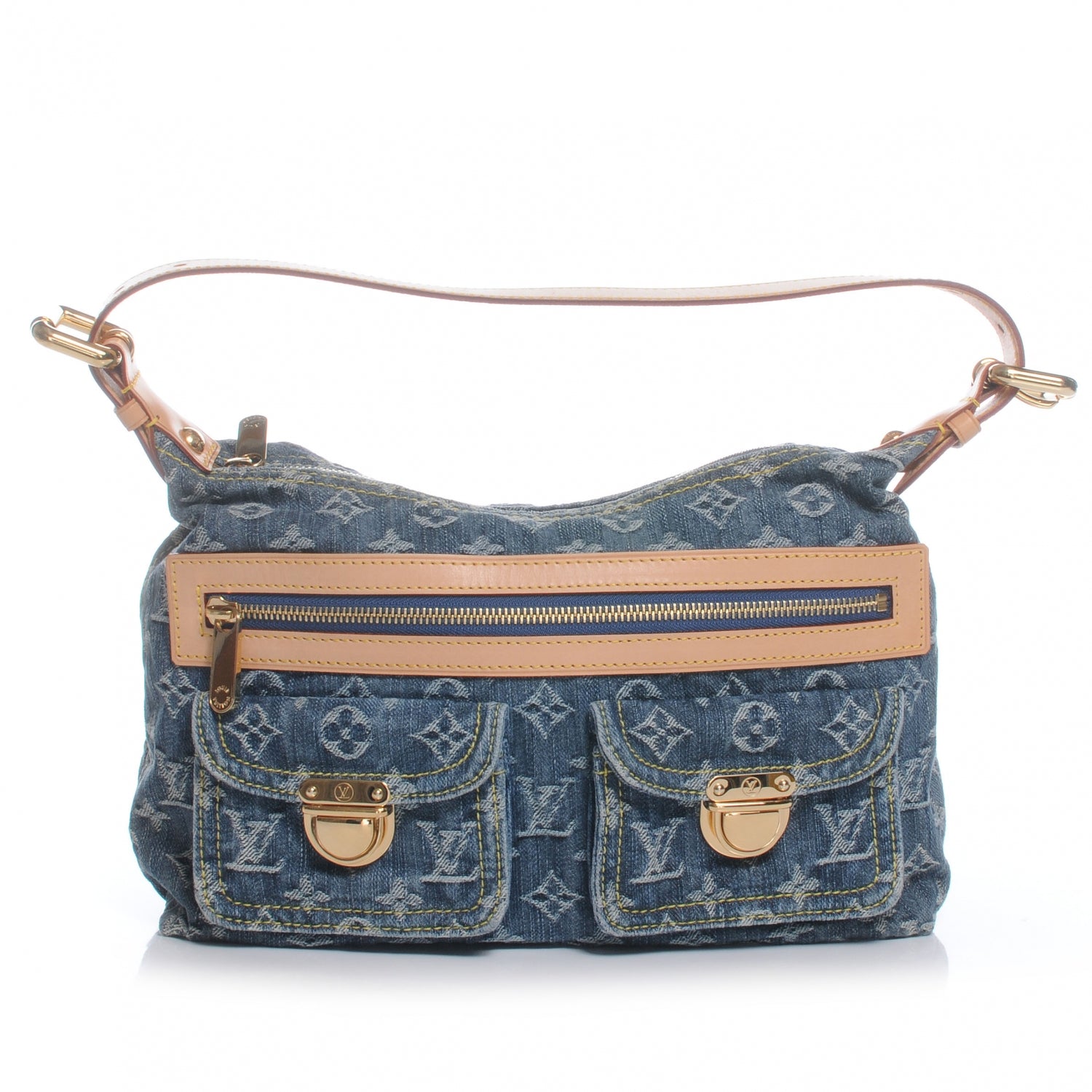 Louis Vuitton Monogram Denim Baggy PM Blue 1 of 7