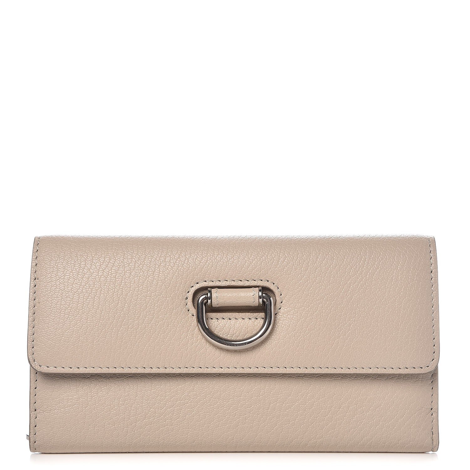 Burberry Grainy Calfskin D-Ring Continental Wallet Stone 1 of 6