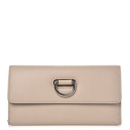 Burberry Grainy Calfskin D-Ring Continental Wallet Stone 1 of 6
