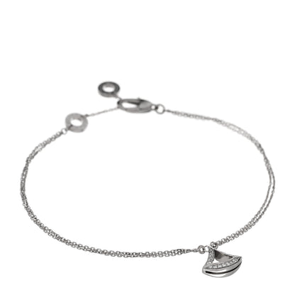 Bulgari 18K White Gold Diamond Divas' Dream Openwork Bracelet ML 1 of 4