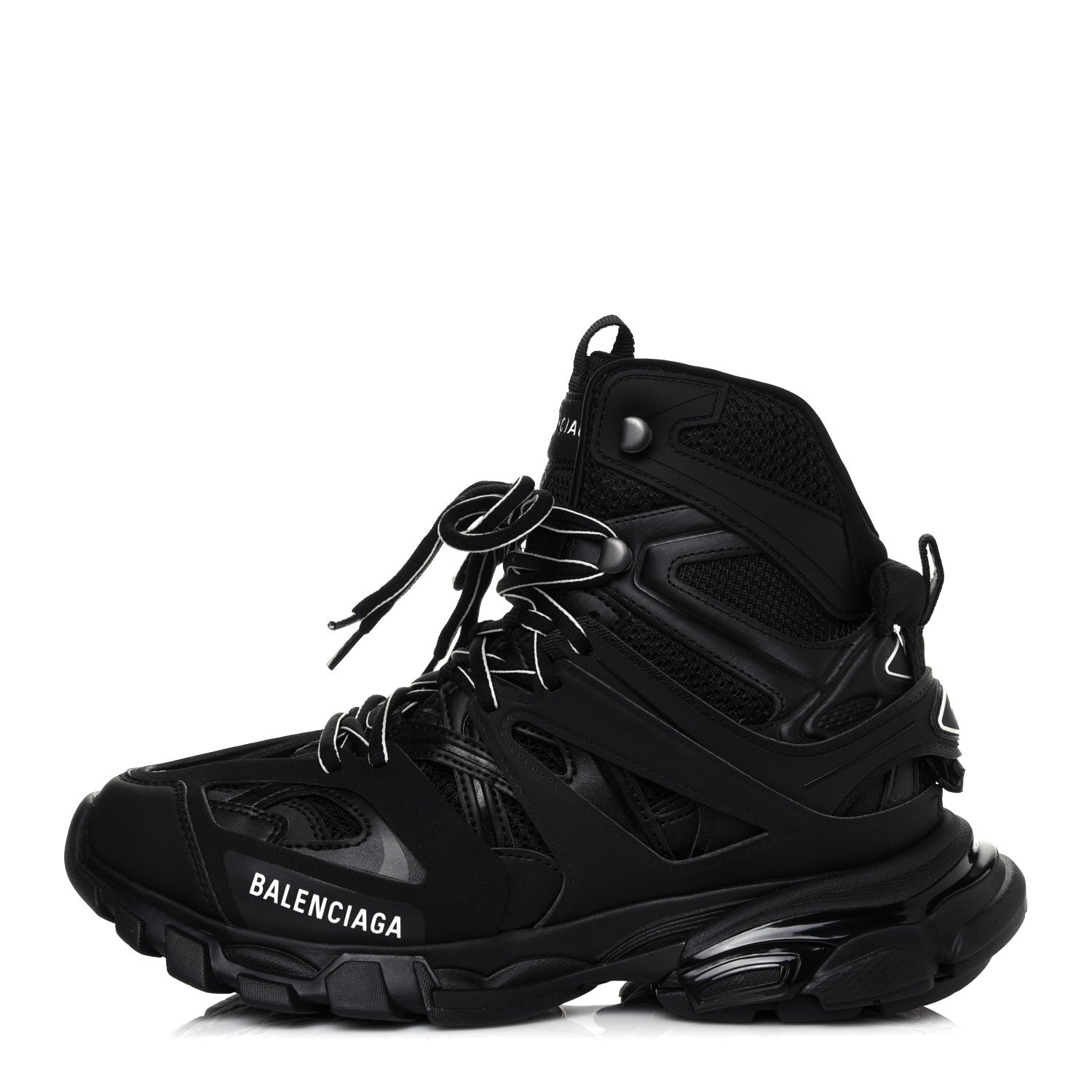 Balenciaga Mesh Nylon Womens Track Hike Sneakers 39 Black 1 of 8