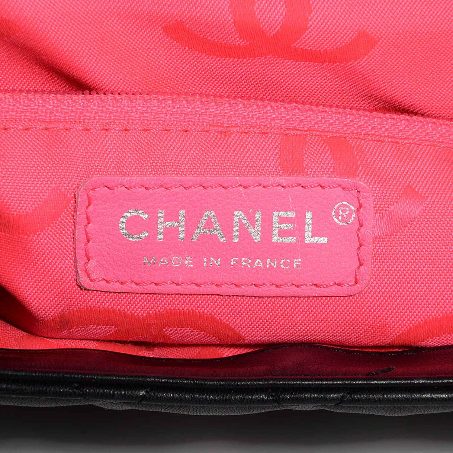 Chanel Calfskin Quilted Large Cambon Flap Black White 7 of 8