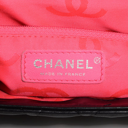 Chanel Calfskin Quilted Large Cambon Flap Black White 7 of 8