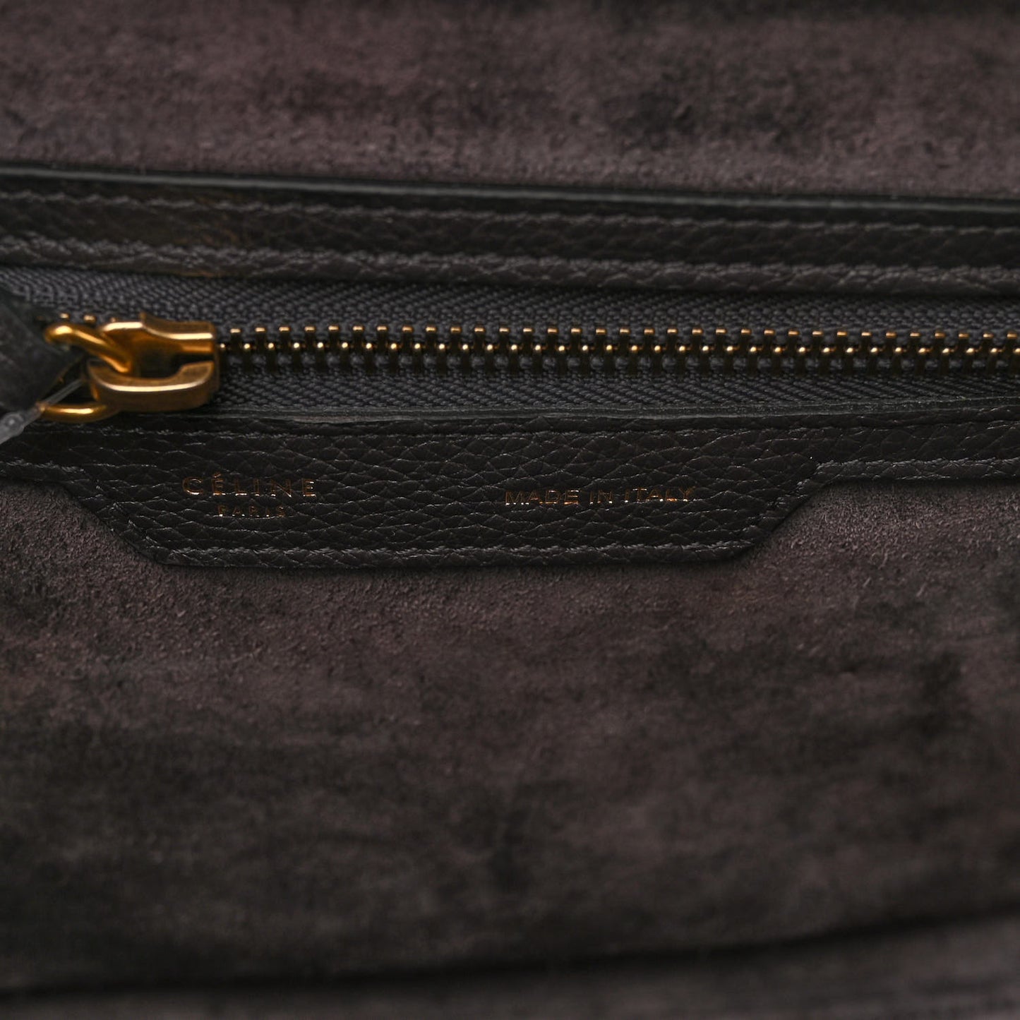 Drummed Calfskin Micro Luggage Liquorice